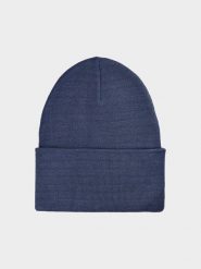 4F Czapka zimowa uniseks - granatowa Uniwersalny. Niebieskie czapki zimowe 4F, bez wzorów, z materiału. W wyprzedaży za 29.99 zł.