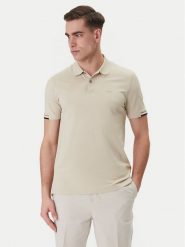 BOSS Polo Parlay 147 50467113 Beżowy Regular Fit. Brązowe koszulki polo Boss, m, bez wzorów, z bawełny, bez kołnierzyka, bez ramiączek. Za 599.99 zł.