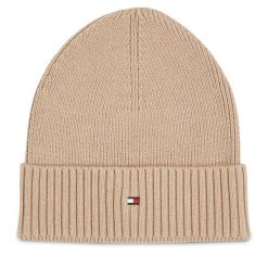 Czapka Tommy Hilfiger. Brązowe czapki zimowe Tommy Hilfiger, bez wzorów. Za 129.99 zł.