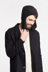Czapka Męska Uszatka PaMaMi Czarna 14055-001. Czarne czapki zimowe bez wzorów. Za 99.90 zł.