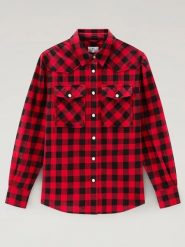 Woolrich Koszula w kolorze czerwono-czarnym rozmiar: L. Czerwone koszule Woolrich, l, bez wzorów, z bawełny, bez kołnierzyka, bez ramiączek. Za 247.69 zł.