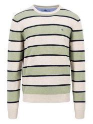 FYNCH-HATTON Sweter w kolorze kremowo-zielonym rozmiar: M. Brązowe swetry nierozpinane Fynch-Hatton, m, bez wzorów, z bawełny, bez kołnierzyka, bez ramiączek. Za 108.99 zł.