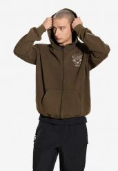 Bluza sportowa męska Prosto Athletic z kapturem. Brązowe bluzy z kapturem Prosto., l, z aplikacjami, z bawełny, z kapturem. Za 218.99 zł.