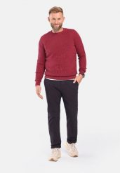 Spodnie chino Regular Fit, R-ASTEN. Czerwone eleganckie spodnie Volcano, l, z bawełny. Za 169.99 zł.