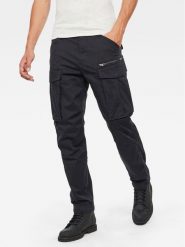 G-Star Raw Spodnie materiałowe Rovic D02190-5126-6484 Czarny Tapered Fit. Czarne spodnie materiałowe G-Star Raw, m, bez wzorów, z bawełny, retro. Za 309.99 zł.