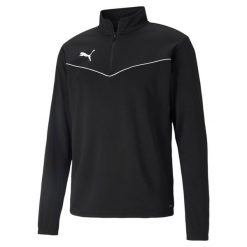 Bluza piłkarska męska Puma teamRISE 1 4 Zip Top. Białe bluzy Puma, m, bez wzorów, bez kaptura. Za 99.77 zł.