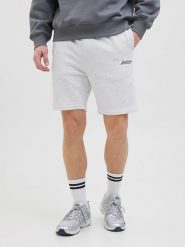 Jack & Jones Szorty dresowe "Gordon" w kolorze białym rozmiar: M. Białe krótkie spodenki sportowe Jack & Jones, m, bez wzorów, z dresówki. Za 48.62 zł.