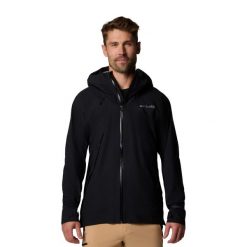 Kurtka softshell męska Columbia Northwest Explorer 3L Shell. Czarne kurtki Columbia, l, bez wzorów, z softshellu, bez kaptura. Za 889.99 zł.
