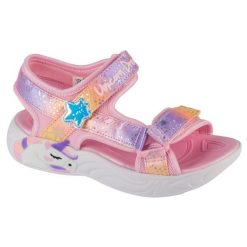 Sandały SKECHERS UNICORN Rose. Czerwone sandały Skechers, z materiału, bez zapięcia. Za 247.00 zł.