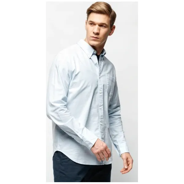 Timberland Koszula Pleasant River Stretch Oxford Shirt , niebieski, rozmiar M. Niebieskie koszule Timberland, m, bez wzorów, z bawełny, bez kołnierzyka, bez ramiączek. Za 329.99 zł.