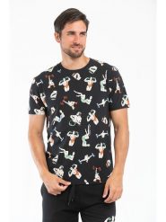 Moschino Koszulka w kolorze czarnym ze wzorem rozmiar: M. Czarne bezrękawniki MOSCHINO, m, bez wzorów, z bawełny, bez kołnierzyka, bez ramiączek. Za 149.31 zł.