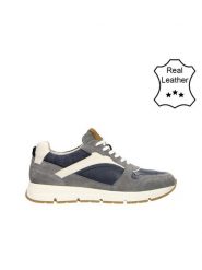Bullboxer Skórzane sneakersy w kolorze granatowo-szarym rozmiar: 43. Szare buty sportowe casual Bullboxer, bez wzorów, bez zapięcia. Za 232.78 zł.