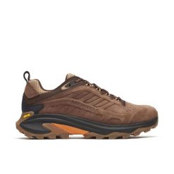 Buty trekkingowe - męskie - Merrell Moab Speed 2 Leather - brązowe. Brązowe buty turystyczne Merrell, bez wzorów, z gumy, bez zapięcia, trekkingowe. Za 599.00 zł.
