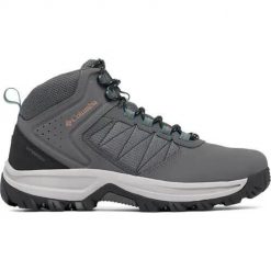 Buty trekkingowe męskie Columbia Transverse. Szare buty turystyczne Columbia, na zimę, bez wzorów, z materiału, za kostkę, bez zapięcia, trekkingowe. Za 478.00 zł.
