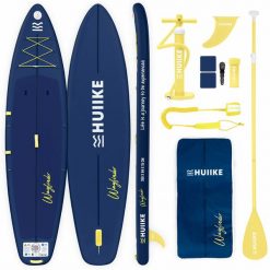 Deska Sup Nadmuchiwana Touring 11’6” z Akcesoriami, do 150 kg, Navy. Niebieskie bezrękawniki HUIIKE, s, bez wzorów, bez kołnierzyka, bez ramiączek. Za 929.99 zł.