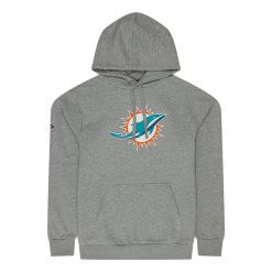 Bluza z kapturem Miami Dolphins NFL. Białe bluzy z kapturem New Era, m, bez wzorów, z bawełny, z kapturem. Za 228.00 zł.