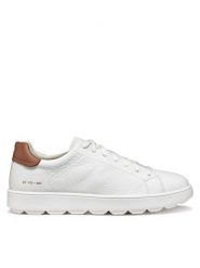 Geox Sneakersy U Spherica Ecub-1 U55GPC 00046 C1000 Biały. Białe buty sportowe casual Geox, bez wzorów, ze skóry, bez zapięcia. Za 409.99 zł.