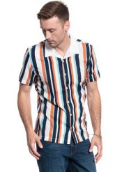 MĘSKA KOSZULA LEE SS BOWLING SHIRT REGULAR FIT DESERT ORANGE L68BTAOB 112117037. Pomarańczowe koszule Lee, l, bez wzorów, bez kołnierzyka, bez ramiączek. Za 129.99 zł.