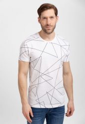 Bawełniana koszulka T-CAUSE. Białe t-shirty Volcano, l, bez wzorów, z bawełny, bez kołnierzyka, bez ramiączek. Za 69.99 zł.