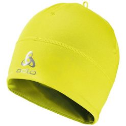 Czapka do biegania dla dorosłych Odlo Hat Polyknit Warm Eco. Żółte bielizna termoaktywna ODLO, m, bez wzorów, z elastanu, bez ramiączek, do biegania. Za 101.99 zł.