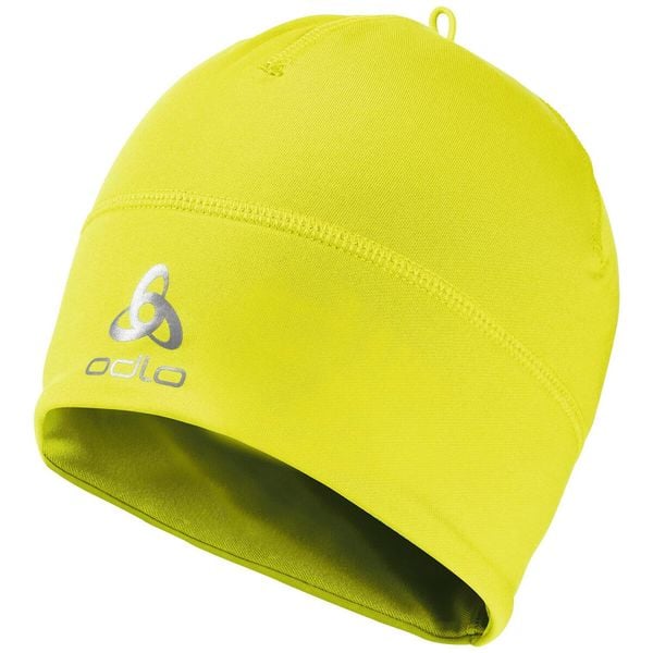 Czapka do biegania dla dorosłych Odlo Hat Polyknit Warm Eco. Żółte bielizna termoaktywna ODLO, m, bez wzorów, z elastanu, bez ramiączek, do biegania. Za 101.99 zł.