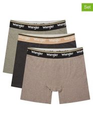 Wrangler Bokserki (3 pary) "Joffrey" w kolorze antracytowo-szarym rozmiar: L. Czarne bokserki Wrangler, l, bez wzorów. Za 92.21 zł.