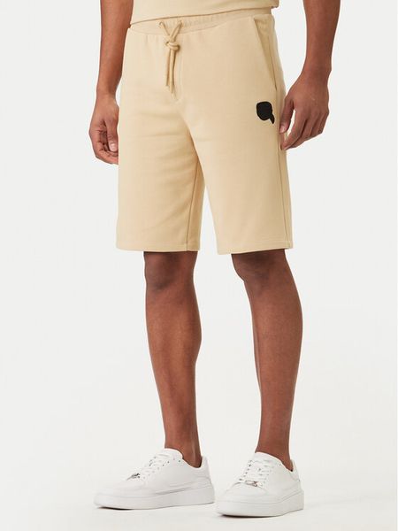 KARL LAGERFELD Szorty sportowe 705118 562900 Beżowy Loose Fit. Brązowe krótkie spodenki sportowe KARL LAGERFELD, m, bez wzorów, z bawełny. Za 589.99 zł.
