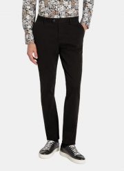 PAKO LORENTE - Czarne spodnie chino z bawełną. Czarne spodnie materiałowe Pako Lorente, na co dzień, na zimę, l, bez wzorów, z bawełny, casualowe. Za 299.99 zł.