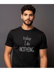 WOOOP Koszulka "Today I do nothing" w kolorze czarnym rozmiar: XL. Czarne bezrękawniki Wooop, xl, bez wzorów, z bawełny, bez kołnierzyka, bez ramiączek. Za 88.43 zł.