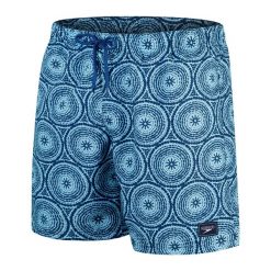 Spodenki szorty męskie Speedo Print Leis. Niebieskie krótkie spodenki sportowe Speedo, m, bez wzorów, z lycry. Za 181.98 zł.