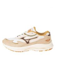 Mizuno Skórzane sneakersy w kolorze beżowo-białym rozmiar: 37. Brązowe buty sportowe casual Mizuno, bez wzorów, bez zapięcia. Za 210.81 zł.