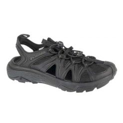 Męskie Sandały Peakfreak Rush. Czarne sandały Columbia, z materiału, z okrągłym noskiem, bez zapięcia. Za 471.99 zł.