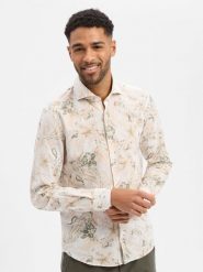 JOOP! Koszula z zawartością lnu - Pai Mężczyźni Slim Fit Bawełna biały|różowy|zielony, 40. Białe koszule JOOP!, m, bez wzorów, z bawełny, bez kołnierzyka, bez ramiączek. Za 479.95 zł.