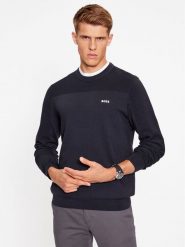 Boss Sweter Momentum-X_Cn 50498559 Granatowy Regular Fit. Niebieskie swetry rozpinane Boss, m, bez wzorów, z syntetyku, bez kołnierzyka, bez ramiączek. Za 649.99 zł.
