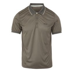 Koszulka trekkingowa męska REGATTA Polo Remex II. Szare koszulki polo Regatta, m, bez wzorów, bez kołnierzyka, bez ramiączek. W wyprzedaży za 93.00 zł.
