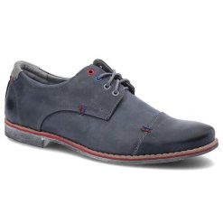 Niebieskie Półbuty Avanti Męskie Stylowe Obuwie. Niebieskie eleganckie półbuty Avanti, bez wzorów, z nubiku, bez obcasa, na obcasie, bez zapięcia. Za 159.00 zł.