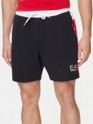 EA7 Emporio Armani Szorty sportowe 3DPS58 PJLIZ 1578 Granatowy Regular Fit. Niebieskie krótkie spodenki sportowe EA7 Emporio Armani, m, bez wzorów, z bawełny. Za 739.99 zł.