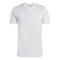 Koszulka męska adidas Entrada Jersey. Białe t-shirty sportowe Adidas, bez wzorów, z jersey, bez ramiączek, do piłki nożnej. Za 60.99 zł.