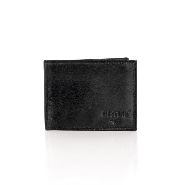 Skórzany Portfel Męski Mustang Udine Wallet Black 06.101900. Czarne portfele Mustang, bez wzorów, ze skóry. Za 179.99 zł.