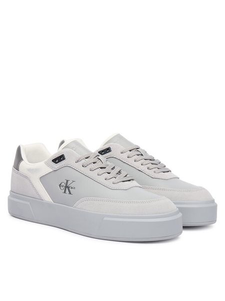 Calvin Klein Sneakersy Prime Cupsole Laceup Lth-Su Ml HM0HM02449 Szary. Szare buty sportowe casual CALVIN KLEIN, bez wzorów, ze skóry, bez zapięcia. Za 489.99 zł.