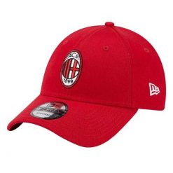 Męska Czapka Z Daszkiem Core 9FORTY AC Milan. Czerwone czapki z daszkiem New Era, bez wzorów, z bawełny. Za 175.99 zł.