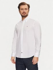 Tommy Hilfiger Koszula MW0MW37595 Biały Regular Fit. Białe koszule Tommy Hilfiger, m, bez wzorów, z bawełny, bez kołnierzyka, bez ramiączek. Za 219.99 zł.