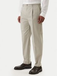 Calvin Klein Chinosy LV04LE612G Beżowy Slim Fit. Brązowe eleganckie spodnie CALVIN KLEIN, m, z bawełny. Za 399.99 zł.