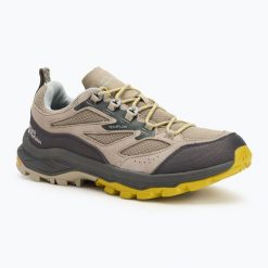 Buty turystyczne męskie Jack Wolfskin Cyrox Vent Low. Brązowe buty turystyczne Jack Wolfskin, bez wzorów, z materiału, bez zapięcia, trekkingowe. Za 509.99 zł.