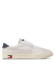 Tommy Jeans Sneakersy Vulcanized Ess EM0EM01106 Beżowy. Brązowe buty sportowe casual Tommy Jeans, bez wzorów, z jeansu, bez zapięcia. Za 259.99 zł.