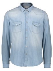 Pepe Jeans Koszula dżinsowa w kolorze błękitnym rozmiar: XXL. Niebieskie koszule Pepe Jeans, xxl, bez wzorów, z bawełny, bez kołnierzyka, bez ramiączek. Za 163.64 zł.
