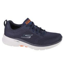 Buty sportowe Sneakersy męskie, Skechers Go Walk 6 Avalo. Niebieskie buty sportowe casual Skechers, bez wzorów, bez zapięcia. Za 329.99 zł.