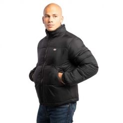 Kurtka zimowa męska Dicies Alatna. Czarne kurtki Dickies, na zimę, m, bez wzorów, bez kaptura. W wyprzedaży za 424.70 zł.