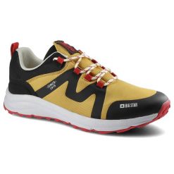 Musztardowe Sneakersy Big Star Męskie Modne Buty. Żółte buty sportowe casual BIG STAR, bez wzorów, ze skóry, bez zapięcia. Za 176.00 zł.