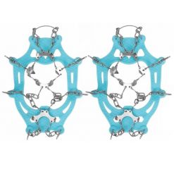 Raczki na buty turystyczne stalowe antypoślizgowe nakładki rozmiar 36-40 turkus. Niebieskie buty trekkingowe SPRINGOS, bez wzorów, bez zapięcia. Za 24.99 zł.